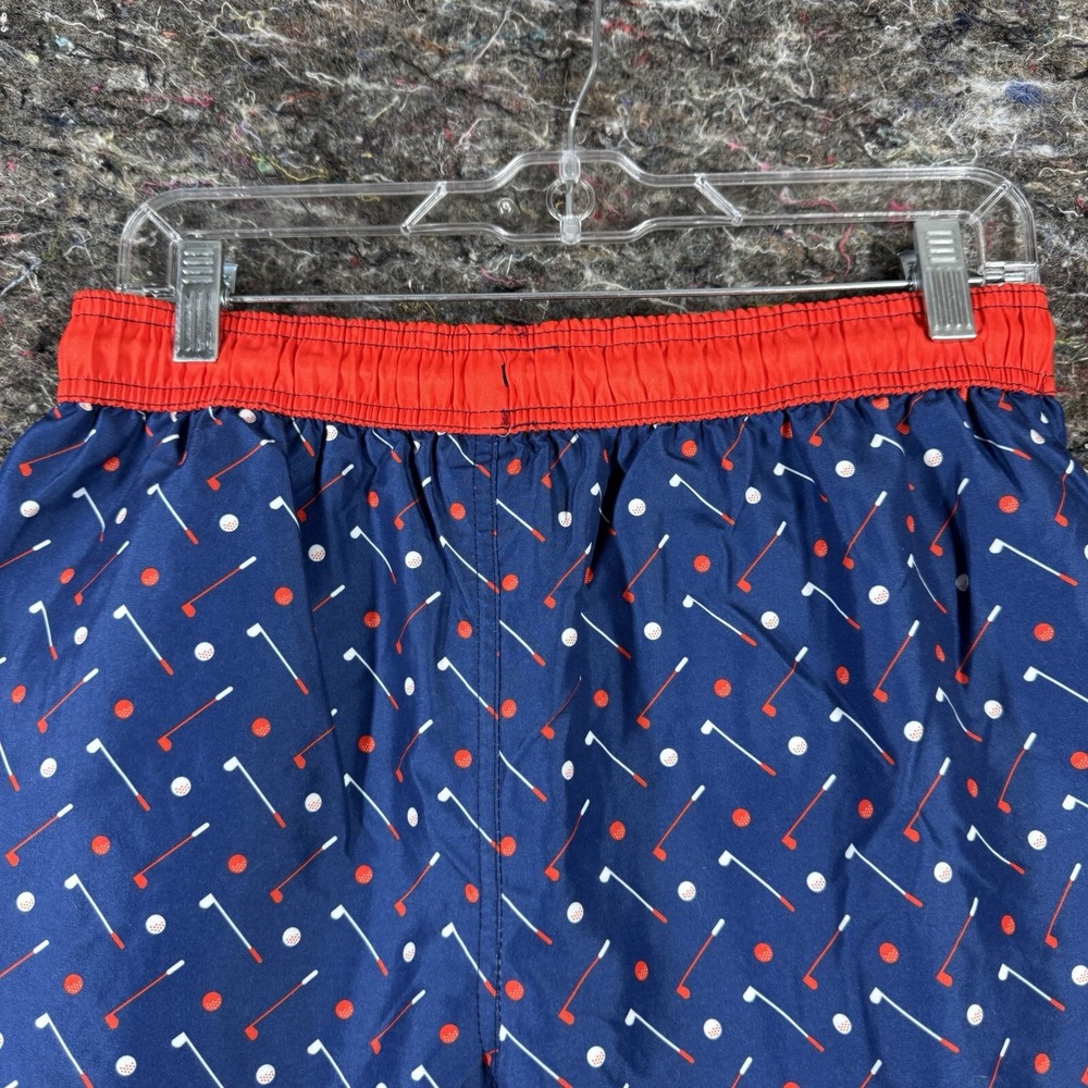 PGA Tour Shorts Mens Small Short Blue Golf Balls Clubs Print Stretch Drawstring - Picture 7 of 10